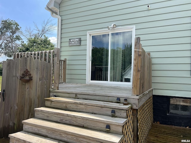 236 W Grant St, Macomb, IL 61455 - property entrance featuring a deck