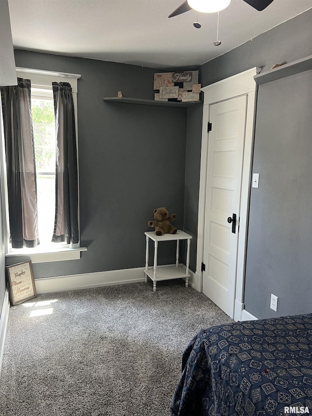 236 W Grant St, Macomb, IL 61455 - carpeted bedroom featuring a ceiling fan