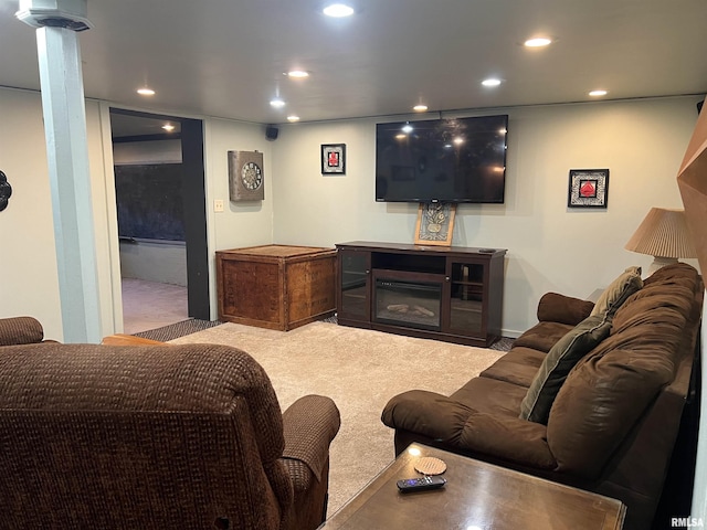 236 W Grant St, Macomb, IL 61455 - home theater room with carpet and recessed lighting
