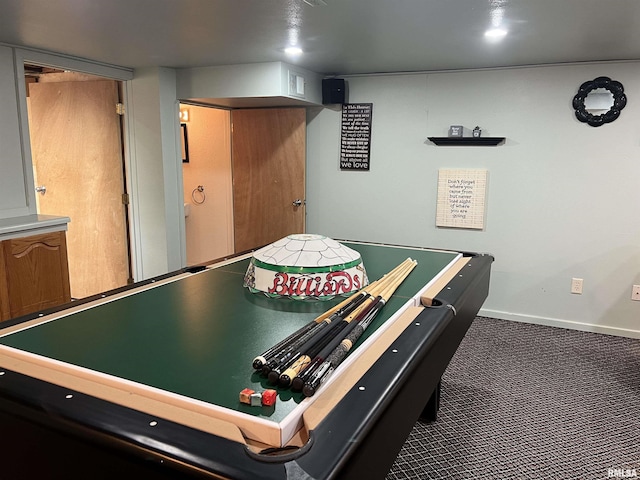 236 W Grant St, Macomb, IL 61455 - game room with carpet and billiards