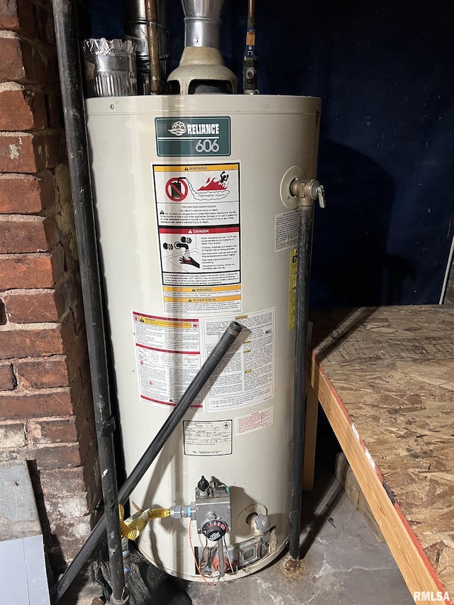 236 W Grant St, Macomb, IL 61455 - utility room with water heater