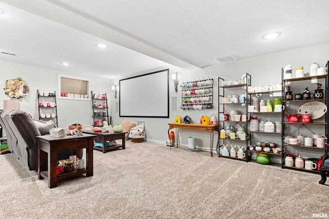 824 Debates St, Washington, IL 61571 - carpeted cinema featuring recessed lighting and baseboards
