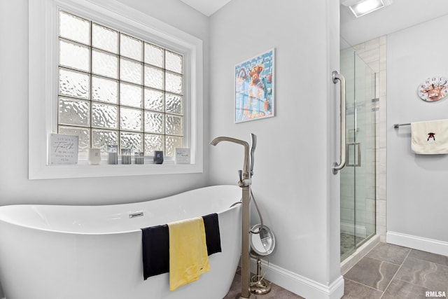 824 Debates St, Washington, IL 61571 - full bath featuring a shower stall and a freestanding tub