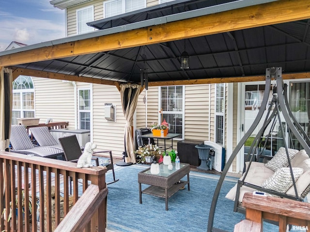 824 Debates St, Washington, IL 61571 - deck featuring a gazebo