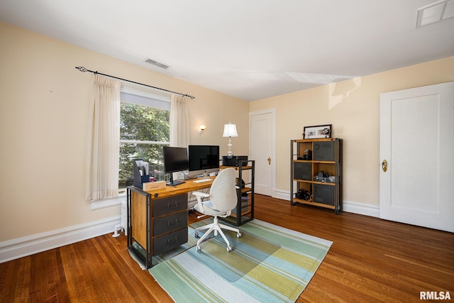 1227 W Barker Ave, Peoria, IL 61606 - office area featuring wood finished floors