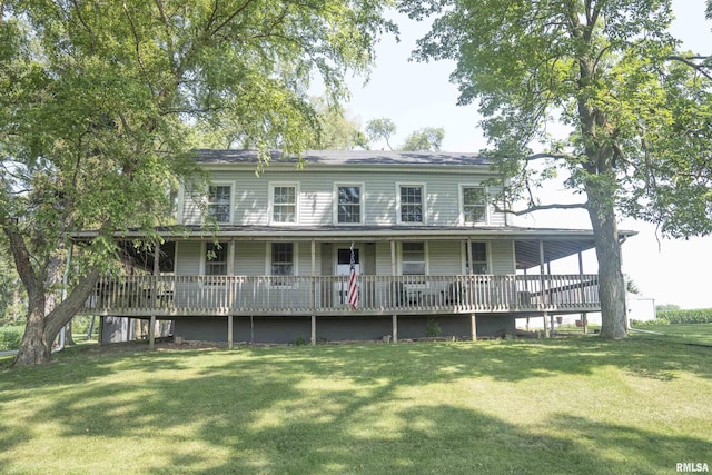 8373 State Route 93rd Rd, Toulon, IL 61483 - rear view of house with a yard and a wooden deck