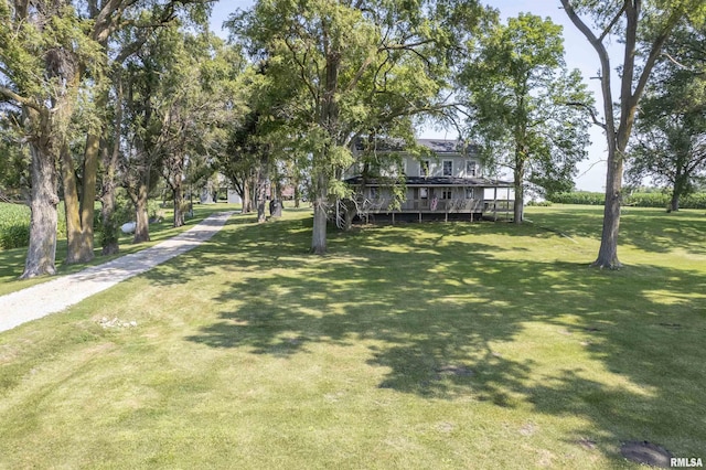 8373 State Route 93rd Rd, Toulon, IL 61483 - view of grassy yard featuring a wooden deck