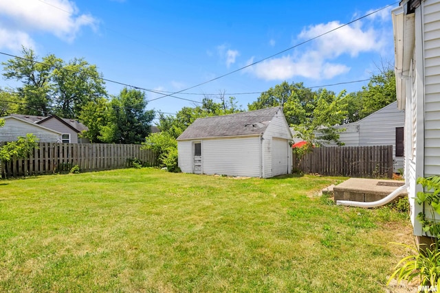 2046 W Wilson Ave, Peoria, IL 61604 - fenced backyard with an outdoor structure