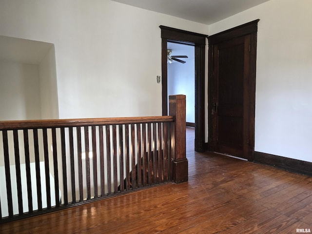 1113 S 5th St, Pekin, IL 61554 - hallway with an upstairs landing and wood-type flooring