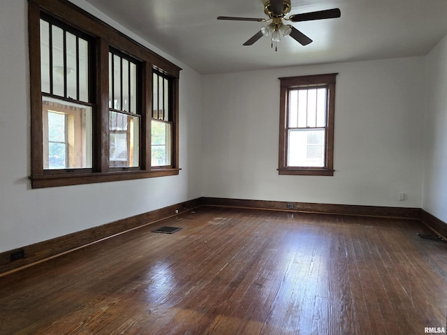 1113 S 5th St, Pekin, IL 61554 - spare room featuring hardwood / wood-style flooring and a ceiling fan
