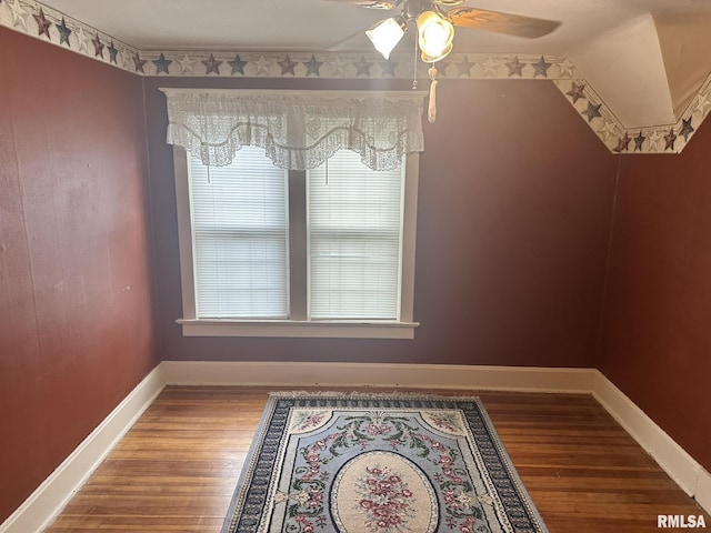 146 W Locust St, Canton, IL 61520 - unfurnished room with ceiling fan and wood finished floors