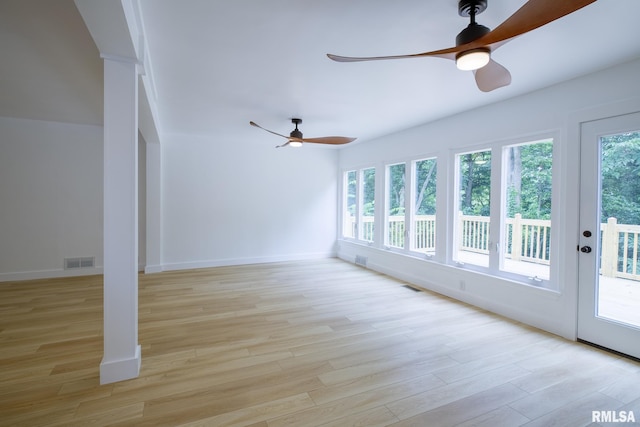 2129 Fondulac Dr, East Peoria, IL 61611 - unfurnished sunroom featuring french doors