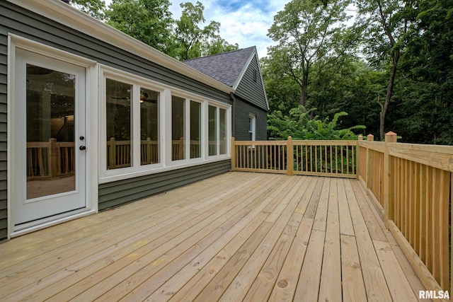 2129 Fondulac Dr, East Peoria, IL 61611 - view of wooden terrace