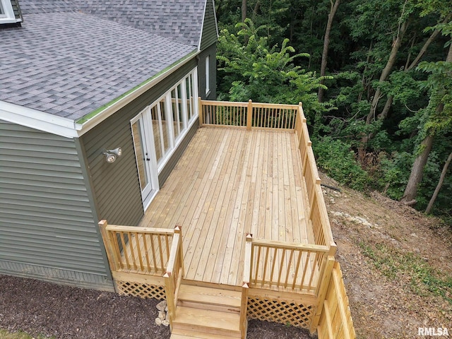 2129 Fondulac Dr, East Peoria, IL 61611 - view of wooden terrace