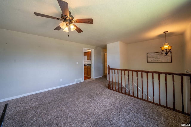 6822 N Kimberly Dr, Peoria, IL 61614 - carpeted empty room with ceiling fan and baseboards