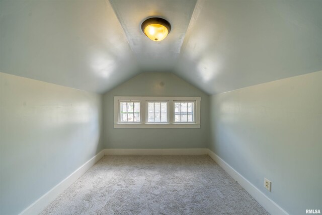 1025 E Maywood Ave, Peoria, IL 61603 - additional living space with carpet floors and vaulted ceiling