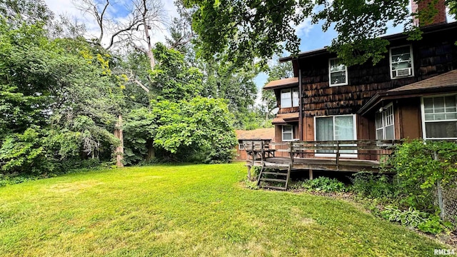 1113 N Summit Blvd, Peoria, IL 61606 - view of green lawn with a deck