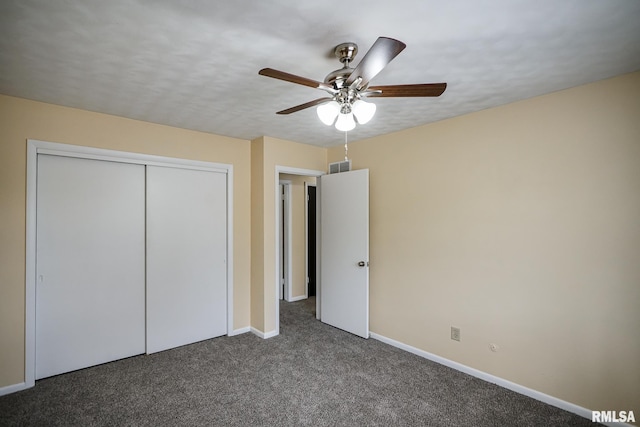 2705 W Millbrook Ct, Peoria, IL 61615 - unfurnished bedroom featuring carpet flooring, a closet, and ceiling fan