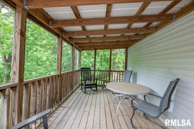 1701 Woodland Knolls Rd, Metamora, IL 61548 - view of wooden terrace