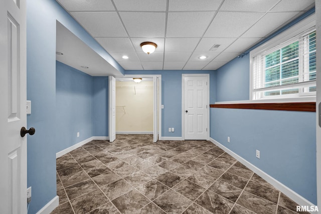 1129 Stonelake Ct, Metamora, IL 61548 - unfurnished bedroom featuring a paneled ceiling, a closet, and recessed lighting