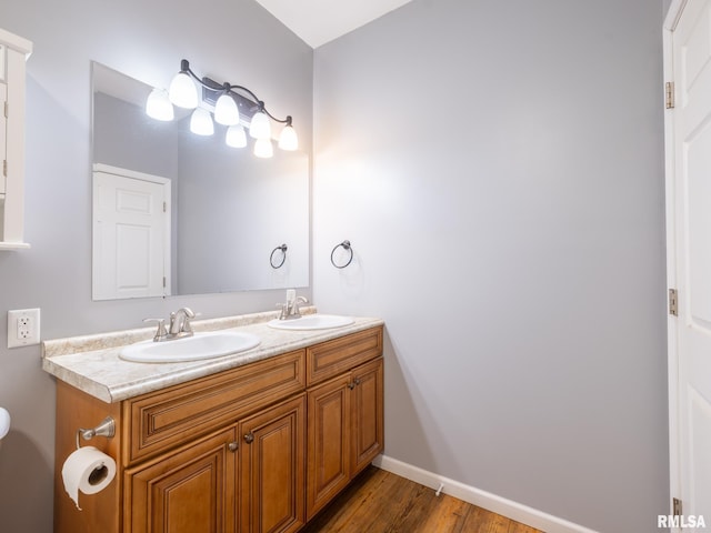 797 State Route 29th Hwy, Sparland, IL 61565 - bathroom with double vanity and wood finished floors
