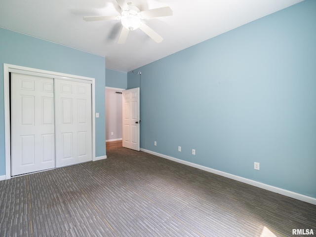 797 State Route 29th Hwy, Sparland, IL 61565 - unfurnished bedroom featuring a closet and a ceiling fan