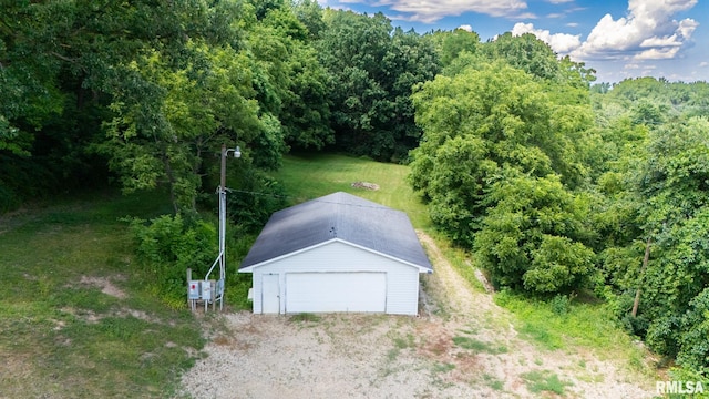 797 State Route 29th Hwy, Sparland, IL 61565 - detached garage with a forest view