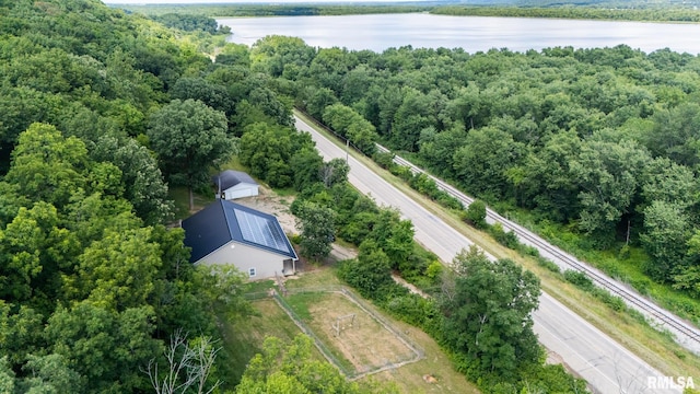 797 State Route 29th Hwy, Sparland, IL 61565 - aerial view of property and surrounding area featuring a nearby body of water and a heavily wooded area