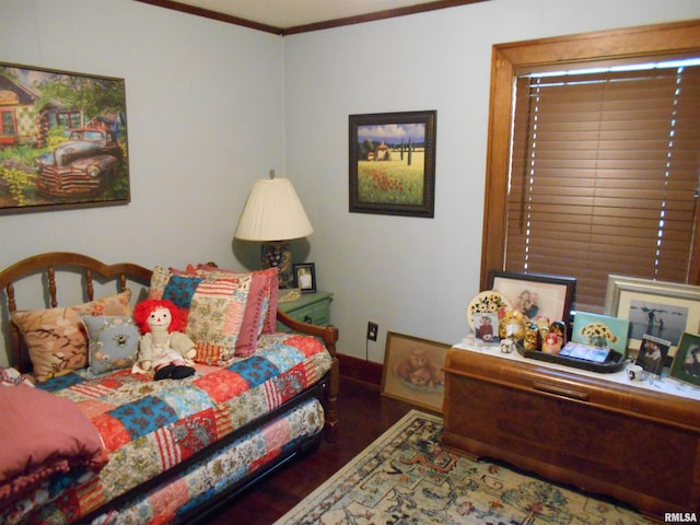 994 N Crafford St, Bushnell, IL 61422 - bedroom featuring wood finished floors and crown molding