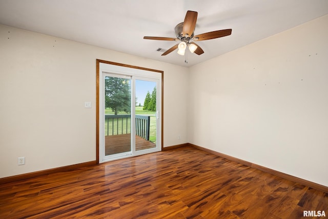 524 Crestview Dr, Metamora, IL 61548 - spare room with wood finished floors and ceiling fan