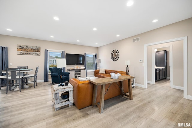 109 E Lee St, Tremont, IL 61568 - living area with light wood-type flooring and recessed lighting