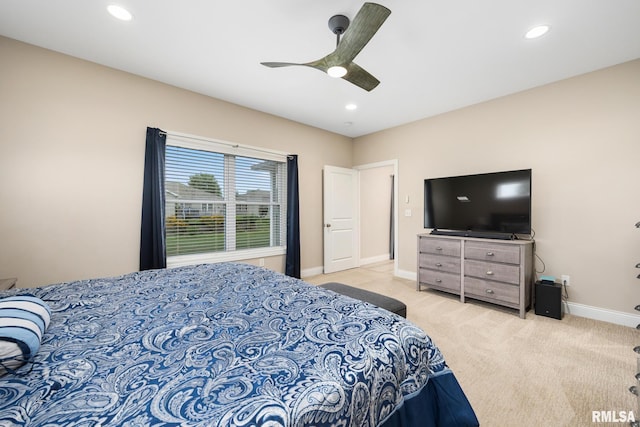 109 E Lee St, Tremont, IL 61568 - carpeted bedroom with recessed lighting and a ceiling fan