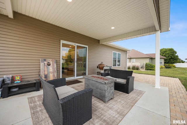 109 E Lee St, Tremont, IL 61568 - view of patio / terrace with a fire pit