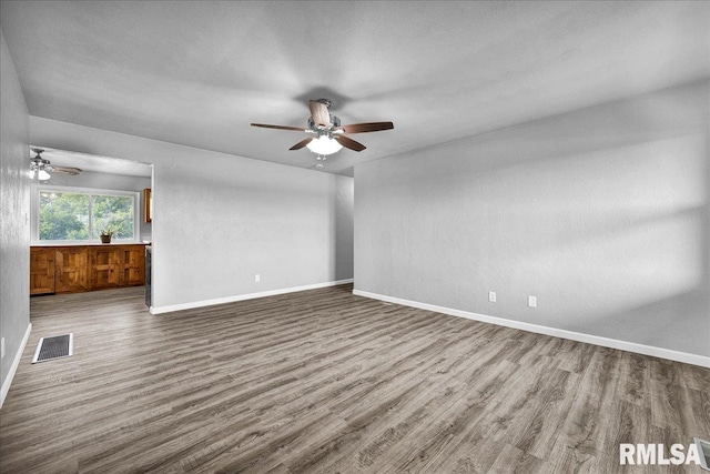 14100 Glasford-Canton Rd, Glasford, IL 61533 - empty room featuring wood finished floors and ceiling fan