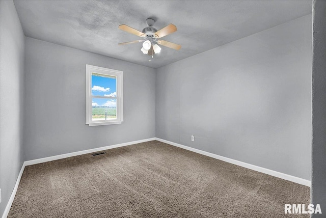 14100 Glasford-Canton Rd, Glasford, IL 61533 - carpeted spare room with ceiling fan and baseboards