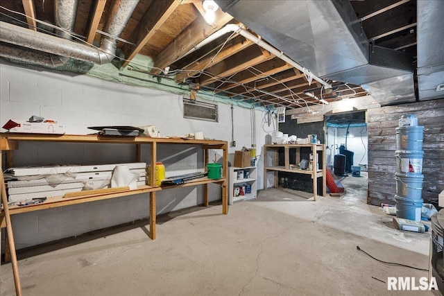 14100 Glasford-Canton Rd, Glasford, IL 61533 - unfinished below grade area featuring a workshop area
