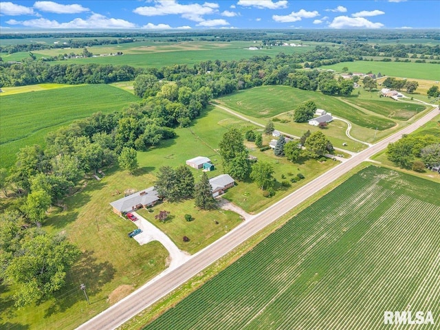 14100 Glasford-Canton Rd, Glasford, IL 61533 - aerial overview of property's location featuring rural landscape and rows of crops