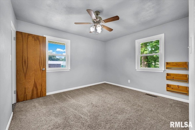 14100 Glasford-Canton Rd, Glasford, IL 61533 - carpeted empty room featuring healthy amount of natural light and a ceiling fan