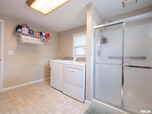 1100 Hampton Rd, Washington, IL 61571 - laundry area with washer and dryer and baseboards