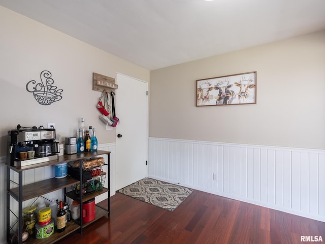 1100 Hampton Rd, Washington, IL 61571 - miscellaneous room with wood finished floors and a wainscoted wall