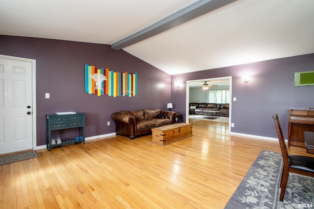 499 Goodsill Dr, East Galesburg, IL 61430 - living room featuring light wood finished floors and ceiling fan