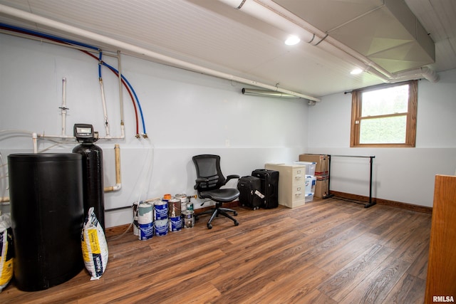 499 Goodsill Dr, East Galesburg, IL 61430 - home office with wood finished floors and baseboards