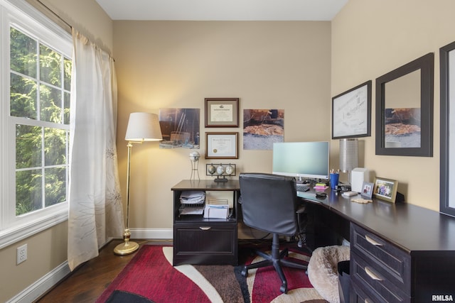 10615 N Collett Rd, Peoria, IL 61615 - office with plenty of natural light and wood finished floors
