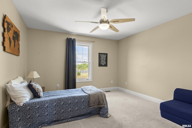10615 N Collett Rd, Peoria, IL 61615 - bedroom with carpet flooring and a ceiling fan