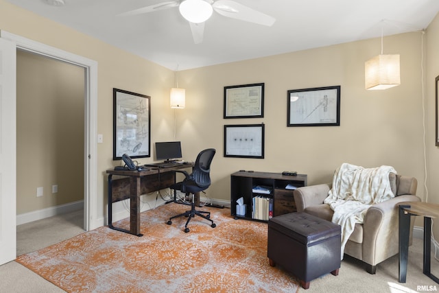10615 N Collett Rd, Peoria, IL 61615 - carpeted office space with ceiling fan and baseboards