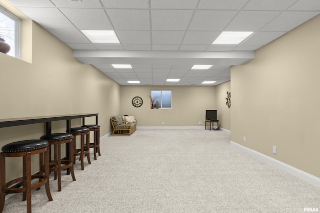 10615 N Collett Rd, Peoria, IL 61615 - below grade area with carpet floors and a paneled ceiling