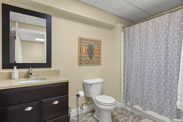 10615 N Collett Rd, Peoria, IL 61615 - bathroom featuring vanity and a paneled ceiling