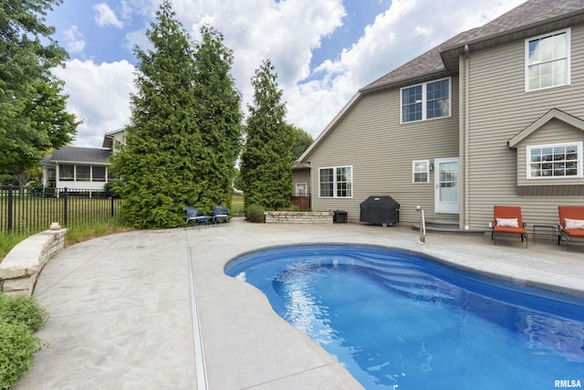 10615 N Collett Rd, Peoria, IL 61615 - view of pool featuring grilling area and a patio