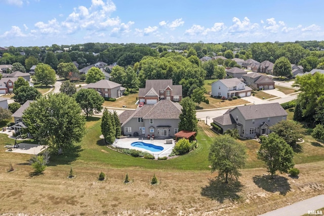 10615 N Collett Rd, Peoria, IL 61615 - aerial view of residential area with a pool