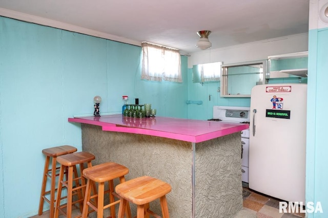 1425 Arthur St, Pekin, IL 61554 - indoor dry bar with fridge and electric range